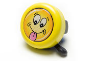 Motivglocke 'Smiley ', 55mm, mit Trillerwerk, gelb